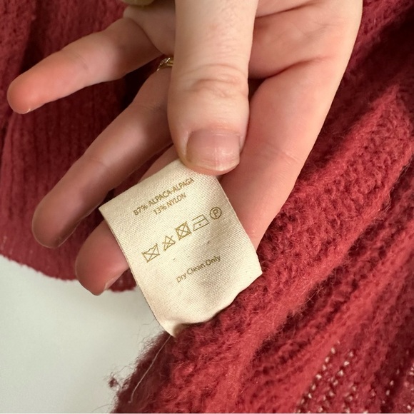 Free People | Cherry Red Weekend Getaway Cardigan Fuzzy Knit Size XS - Picture 5 of 6
